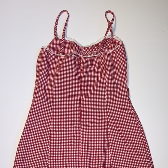Rampage Red and White Gingham Pattern Stretchy Dress - Women’s Size 3 - Picture 3 of 8